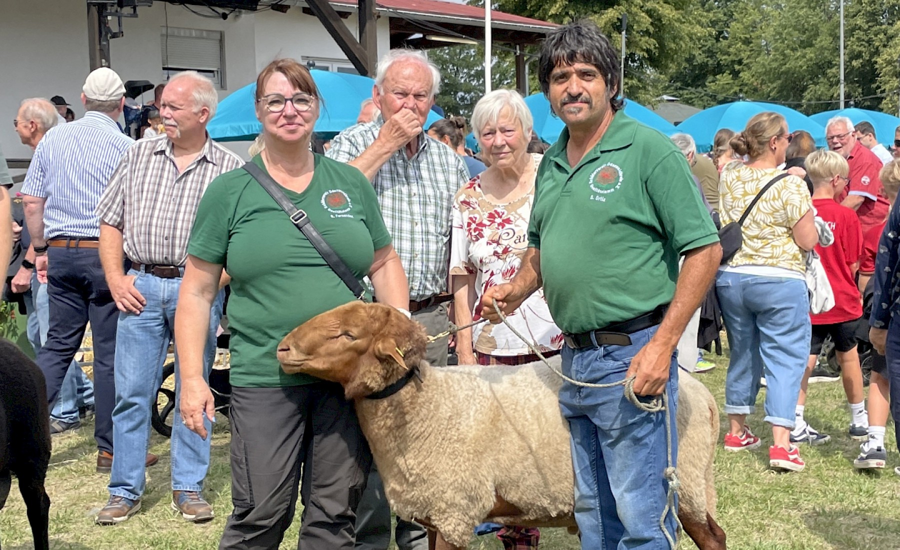 Mitglieder bei der Tierzuchtschau des Beerfeldener Pferdemarkt